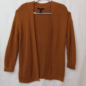 Forever 21 Women Gold Wrap Sweater Size M No Button